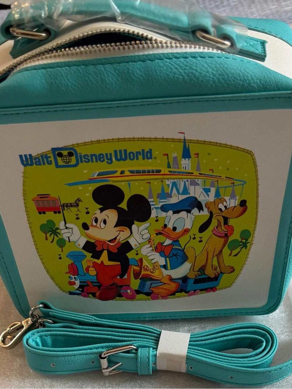 Disney Teal, Lime & Black Retro Character Crossbody